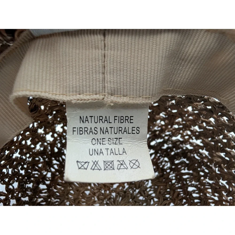 Disney Parks Mickey Mouse Natural Fiber Straw Sun Hat Tan WDWLG24-NAT One Size